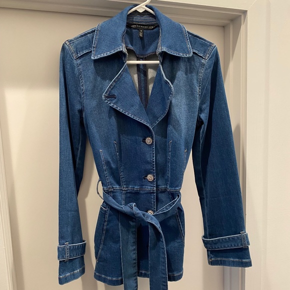 WHBM Denim Trench-style Coat - Picture 1 of 3